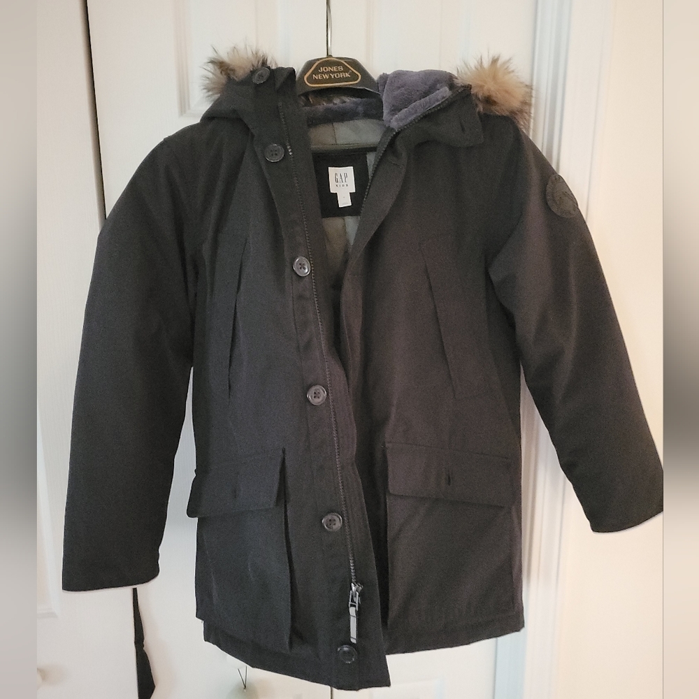 Gap Kids Coldcontrol Ultra Max Down Parka, Size XL (12) True Black